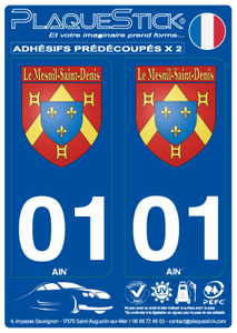 01 -Le Mesnil-Saint-Denis "Blason" PlaqueStick