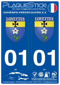 01 -Loyettes "Blason" PlaqueStick
