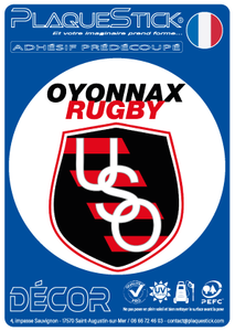 01 -Oyonnax "Rugby" Décor PlaqueStick