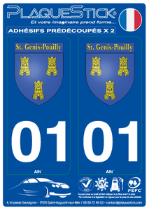 01 -Saint-Genis-Pouilly "Blason" PlaqueStick