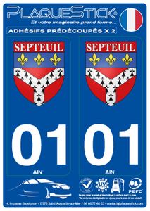 01 -Septeuil "Blason" PlaqueStick