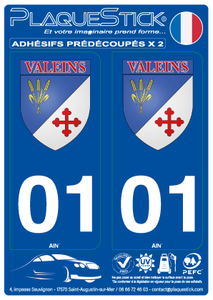 01 -Valeins "Blason" PlaqueStick