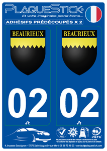 02 -Beaurieux "Blason" PlaqueStick