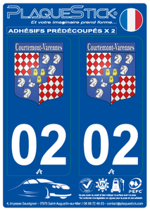 02 -Courtemont-Varennes "Blason" PlaqueStick