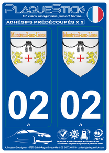 02 -Montreuil-aux-Lions "Blason" PlaqueStick