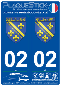 02 -Neuilly-Saint-Front "Blason" PlaqueStick