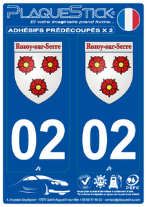 02 -Rozoy-sur-Serre "Blason" PlaqueStick