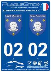 02 -Saint-Quentin "Blason" PlaqueStick