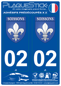02 -Soissons "Blason" PlaqueStick