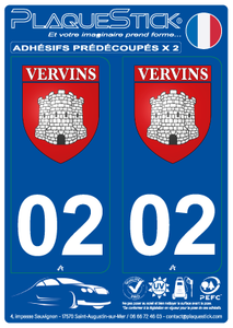 02 -Vervins "Blason" PlaqueStick