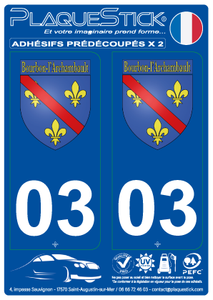 03 -Bourbon-l'Archambault "Blason" PlaqueStick