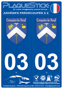 03 -Creuzier-le-Neuf "Blason" PlaqueStick