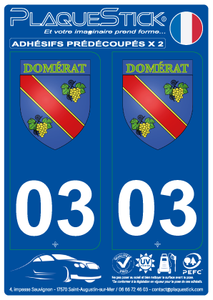 03 -Domérat "Blason" PlaqueStick