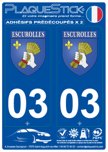 03 -Escurolles "Blason" PlaqueStick