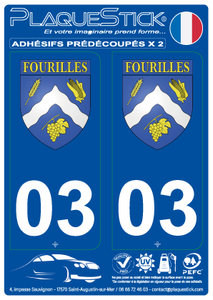 03 -Fourilles "Blason" PlaqueStick