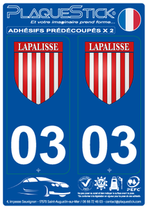 03 -Lapalisse "Blason" PlaqueStick
