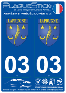 03 -Laprugne "Blason" PlaqueStick