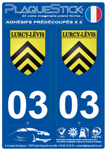 03 -Lurcy Lévis "Blason" PlaqueStick