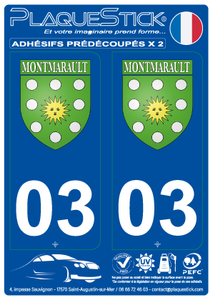 03 -Montmarault "Blason" PlaqueStick