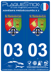 03 -Saint-Martin-des-Lais "Blason" PlaqueStick