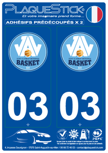 03 -Vichy-Clermont Métropole "Basket" PlaqueStick