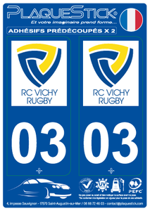 03 -Vichy "Rugby" Racing Club PlaqueStick