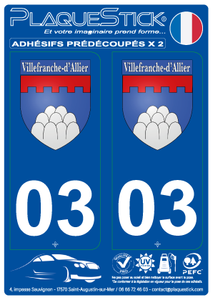 03 -Villefranche-d'Allier "Blason" PlaqueStick