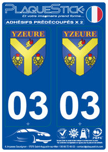 03 -Yzeure "Blason" PlaqueStick