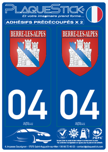 04 -Berre-les-Alpes "Blason" PlaqueStick