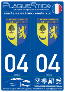 04 -Châteauneuf-Miravail "Blason" PlaqueStick