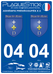 04 -Digne-les-Bains "Blason" PlaqueStick