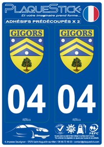 04 -Gigors "Blason" PlaqueStick
