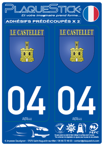 04 -Le Castellet "Blason" PlaqueStick