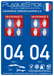 04 -Manosque "Blason" PlaqueStick