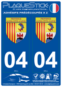 04 -Provence-Alpes-Côte-d'Azur "Blason" PlaqueStick
