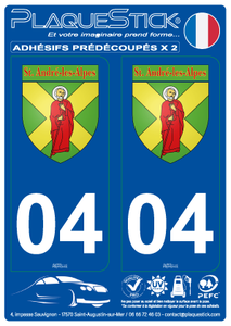 04 -Saint-André-les-Alpes "Blason" PlaqueStick