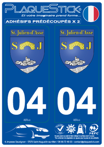 04 -Saint-Julien-d'Asse "Blason" PlaqueStick