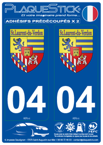 04 -Saint-Laurent-du-Verdon "Blason" PlaqueStick
