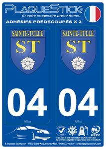 04 -Sainte-Tulle "Blason" PlaqueStick
