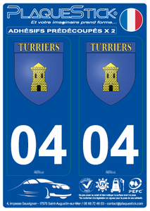 04 -Turriers "Blason" PlaqueStick