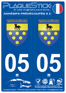 05 -Agnières-en-Dévoluy "Blason" PlaqueStick