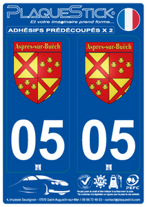 05 -Aspres-sur-Buëch "Blason" PlaqueStick