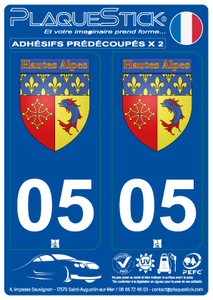 05 -Hautes-Alpes "Blason" PlaqueStick
