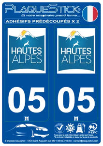 05 -Hautes-Alpes "Bleu" PlaqueStick