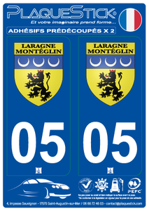 05 -Laragne-Montéglin "Blason" PlaqueStick