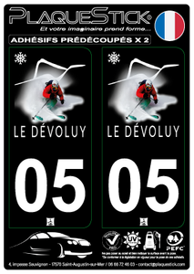 05 -Le Dévoluy "Fond noir" PlaqueStick