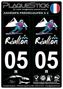 05 -Réallon "Fond noir" PlaqueStick