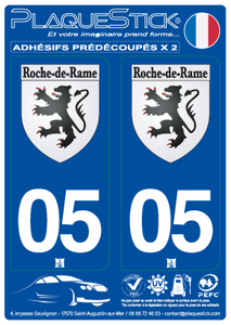 05 -Roche-de-Rame "Blason" PlaqueStick