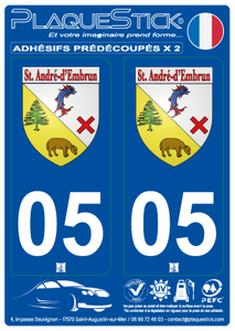 05 -Saint-André d'Embrun "Blason" PlaqueStick