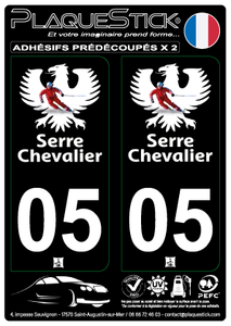 05 -Serre-Chevalier "Fond noir" PlaqueStick
